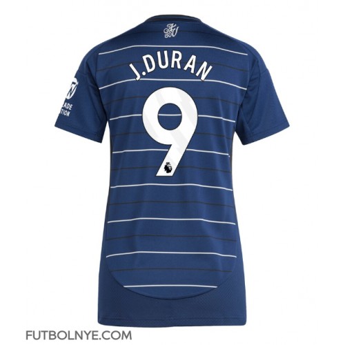 Camiseta Aston Villa Jhon Duran #9 Tercera Equipación para mujer 2024-25 manga corta